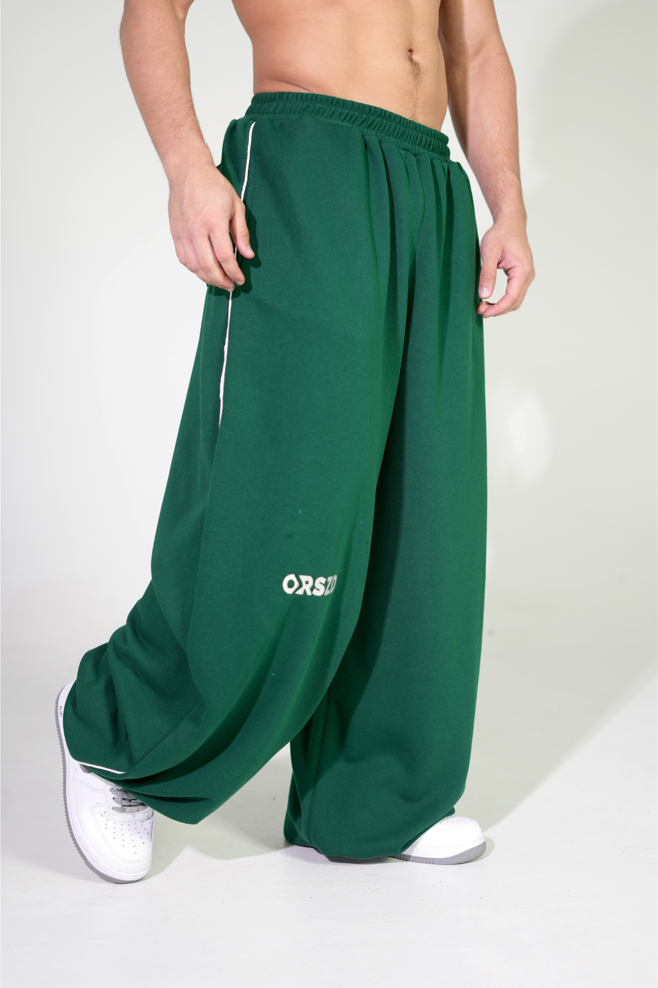 DARK GREEN - White