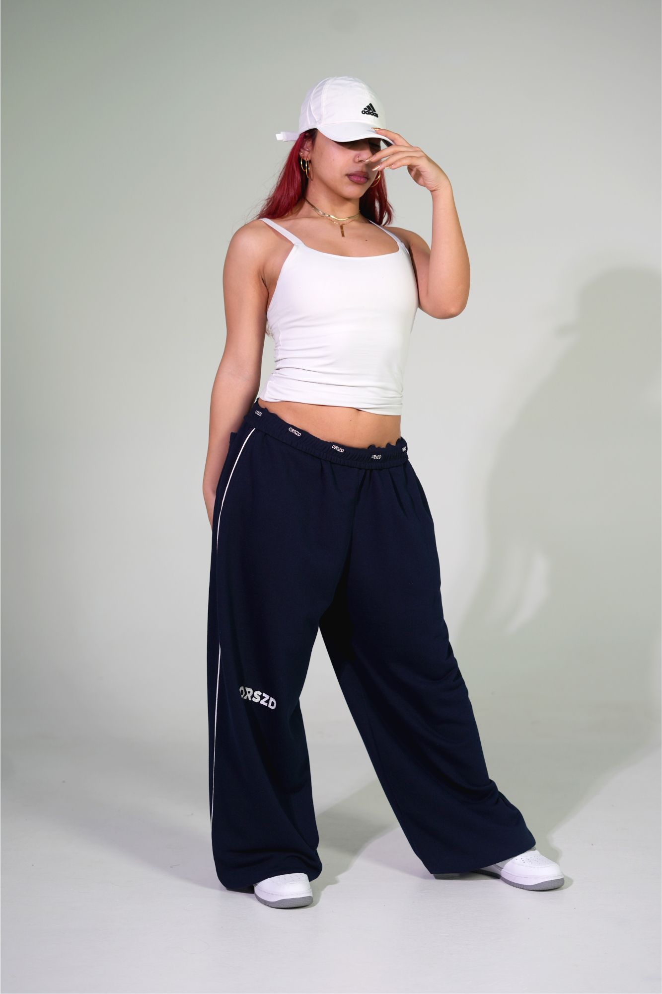 NAVY BLUE - White